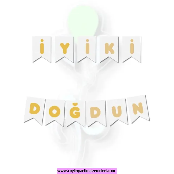 Beyaz-Gold İyi Ki Doğdun